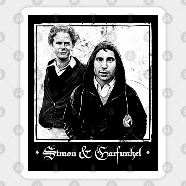 † Simon & Garfunkel --- Vintage Faded-Style Aesthetic † Sticker by DankFutura